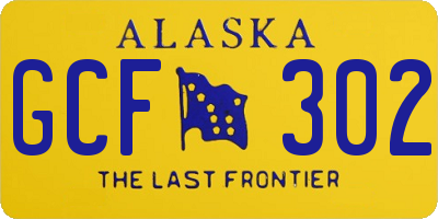 AK license plate GCF302
