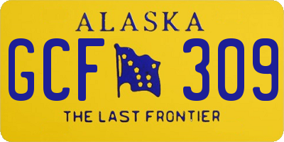AK license plate GCF309