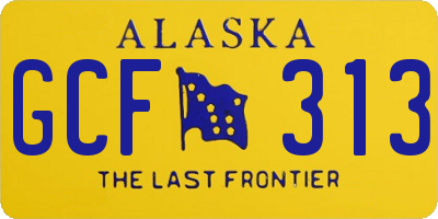 AK license plate GCF313
