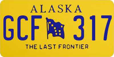 AK license plate GCF317