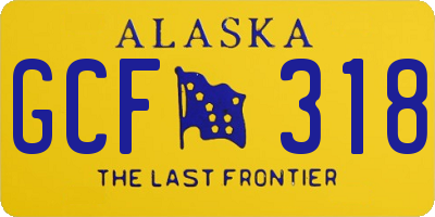 AK license plate GCF318