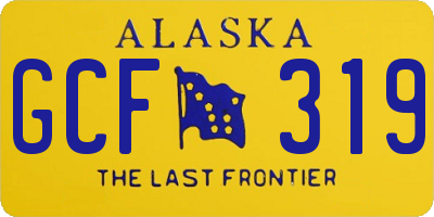 AK license plate GCF319