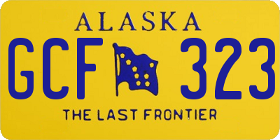 AK license plate GCF323