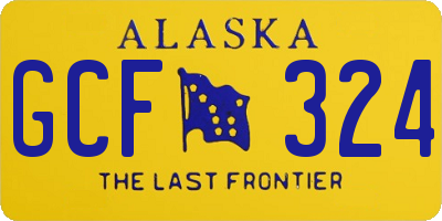 AK license plate GCF324