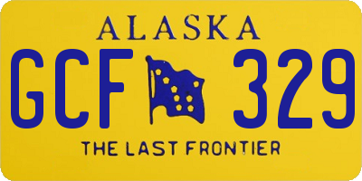 AK license plate GCF329