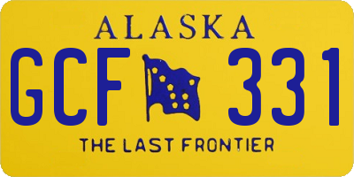 AK license plate GCF331