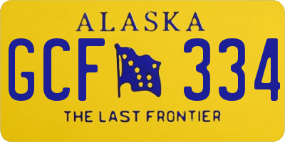 AK license plate GCF334