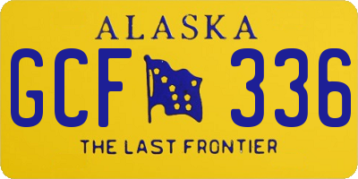 AK license plate GCF336