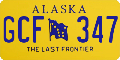 AK license plate GCF347