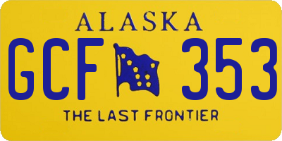 AK license plate GCF353