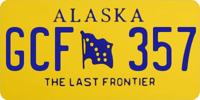 AK license plate GCF357