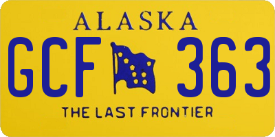 AK license plate GCF363