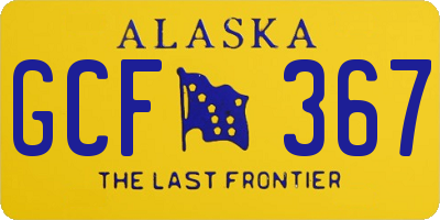 AK license plate GCF367