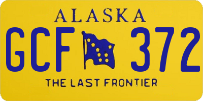 AK license plate GCF372