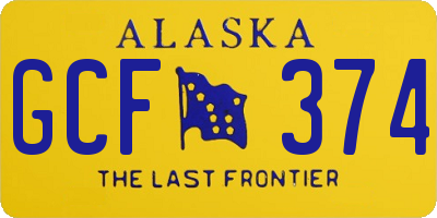 AK license plate GCF374