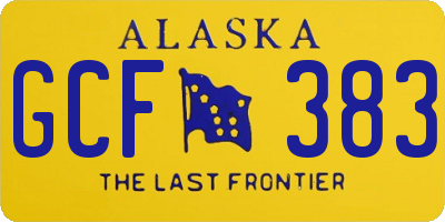 AK license plate GCF383