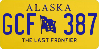AK license plate GCF387