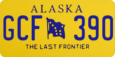 AK license plate GCF390
