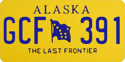 AK license plate GCF391