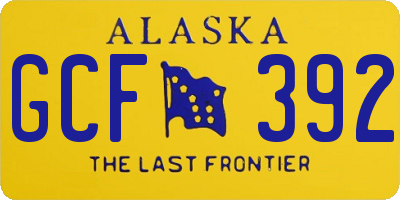 AK license plate GCF392