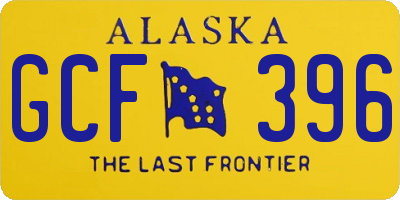 AK license plate GCF396
