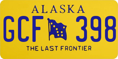 AK license plate GCF398