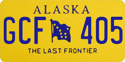 AK license plate GCF405