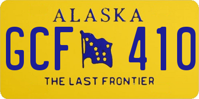 AK license plate GCF410