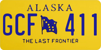 AK license plate GCF411
