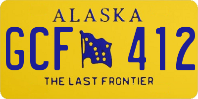 AK license plate GCF412