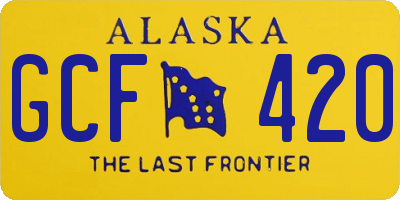 AK license plate GCF420