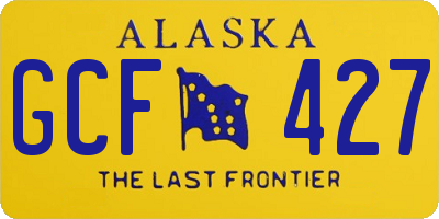 AK license plate GCF427