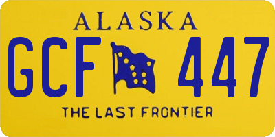 AK license plate GCF447