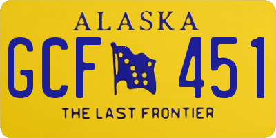 AK license plate GCF451