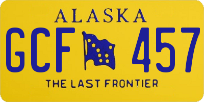 AK license plate GCF457