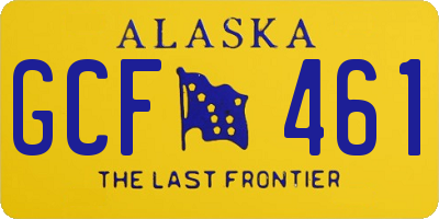 AK license plate GCF461
