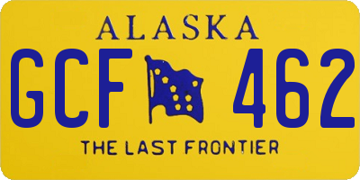 AK license plate GCF462