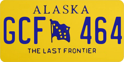 AK license plate GCF464