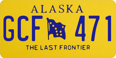 AK license plate GCF471