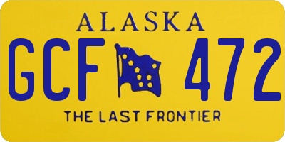 AK license plate GCF472