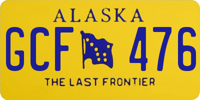 AK license plate GCF476