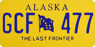 AK license plate GCF477
