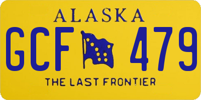 AK license plate GCF479