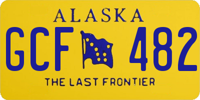 AK license plate GCF482