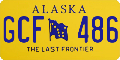 AK license plate GCF486
