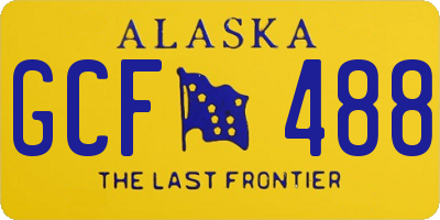 AK license plate GCF488