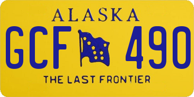 AK license plate GCF490
