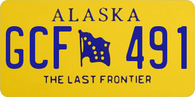AK license plate GCF491