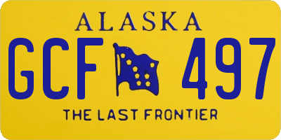 AK license plate GCF497
