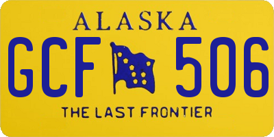 AK license plate GCF506